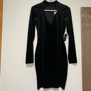 EXPRESS black velvet dress, size: small
